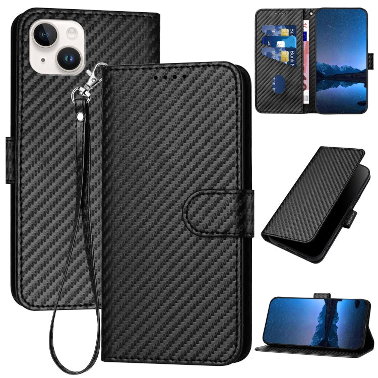 เคสโทรศัพท์หนังคาร์บอนไฟเบอร์พร้อมหัวเข็มขัด YX0070 และสายคล้อง สำหรับ iPhone 16 Pro, สำหรับ iPhone 16 Plus, สำหรับ iPhone 16, สำหรับ iPhone 15 Pro Max, สำหรับ iPhone 15 Pro, สำหรับ iPhone 15 Plus
