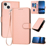 เคสโทรศัพท์หนังคาร์บอนไฟเบอร์พร้อมหัวเข็มขัด YX0070 และสายคล้อง สำหรับ iPhone 16 Pro, สำหรับ iPhone 16 Plus, สำหรับ iPhone 16, สำหรับ iPhone 15 Pro Max, สำหรับ iPhone 15 Pro, สำหรับ iPhone 15 Plus
