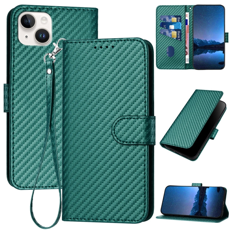 เคสโทรศัพท์หนังคาร์บอนไฟเบอร์พร้อมหัวเข็มขัด YX0070 และสายคล้อง สำหรับ iPhone 16 Pro, สำหรับ iPhone 16 Plus, สำหรับ iPhone 16, สำหรับ iPhone 15 Pro Max, สำหรับ iPhone 15 Pro, สำหรับ iPhone 15 Plus
