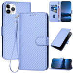 YX0070 Carbon Fiber Buckle Leather Phone Case with Lanyard, For iPhone 12 mini, For iPhone 11 Pro Max, For iPhone 11, For iPhone 11 Pro, For iPhone X / XS, For iPhone XR