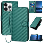 เคสโทรศัพท์หนังคาร์บอนไฟเบอร์พร้อมหัวเข็มขัด YX0070 และสายคล้อง สำหรับ iPhone 16 Pro, สำหรับ iPhone 16 Plus, สำหรับ iPhone 16, สำหรับ iPhone 15 Pro Max, สำหรับ iPhone 15 Pro, สำหรับ iPhone 15 Plus