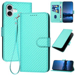 เคสโทรศัพท์หนังคาร์บอนไฟเบอร์พร้อมหัวเข็มขัด YX0070 และสายคล้อง สำหรับ iPhone 16 Pro, สำหรับ iPhone 16 Plus, สำหรับ iPhone 16, สำหรับ iPhone 15 Pro Max, สำหรับ iPhone 15 Pro, สำหรับ iPhone 15 Plus