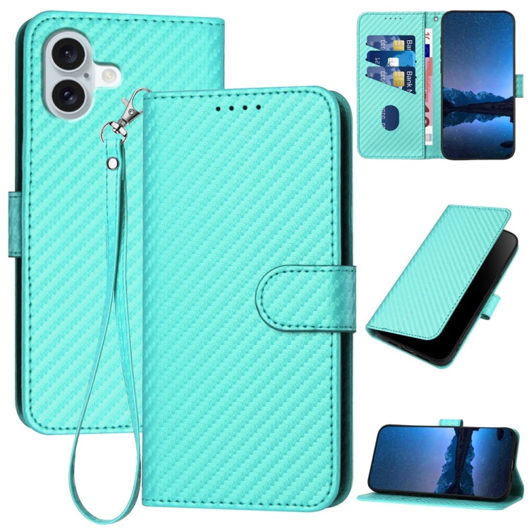 เคสโทรศัพท์หนังคาร์บอนไฟเบอร์พร้อมหัวเข็มขัด YX0070 และสายคล้อง สำหรับ iPhone 16 Pro, สำหรับ iPhone 16 Plus, สำหรับ iPhone 16, สำหรับ iPhone 15 Pro Max, สำหรับ iPhone 15 Pro, สำหรับ iPhone 15 Plus