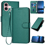เคสโทรศัพท์หนังคาร์บอนไฟเบอร์พร้อมหัวเข็มขัด YX0070 และสายคล้อง สำหรับ iPhone 16 Pro, สำหรับ iPhone 16 Plus, สำหรับ iPhone 16, สำหรับ iPhone 15 Pro Max, สำหรับ iPhone 15 Pro, สำหรับ iPhone 15 Plus