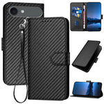 เคสโทรศัพท์หนังคาร์บอนไฟเบอร์พร้อมหัวเข็มขัด YX0070 พร้อมสายคล้อง สำหรับ iPhone 17e / 16e, สำหรับ iPhone 17 Pro Max, สำหรับ iPhone 17 Pro, สำหรับ iPhone 17, สำหรับ iPhone Air, สำหรับ iPhone 16 Pro Max