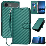 เคสโทรศัพท์หนังคาร์บอนไฟเบอร์พร้อมหัวเข็มขัด YX0070 พร้อมสายคล้อง สำหรับ iPhone 17e / 16e, สำหรับ iPhone 17 Pro Max, สำหรับ iPhone 17 Pro, สำหรับ iPhone 17, สำหรับ iPhone Air, สำหรับ iPhone 16 Pro Max