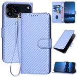 เคสโทรศัพท์หนังคาร์บอนไฟเบอร์พร้อมหัวเข็มขัด YX0070 พร้อมสายคล้อง สำหรับ iPhone 17e / 16e, สำหรับ iPhone 17 Pro Max, สำหรับ iPhone 17 Pro, สำหรับ iPhone 17, สำหรับ iPhone Air, สำหรับ iPhone 16 Pro Max