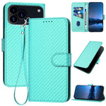 เคสโทรศัพท์หนังคาร์บอนไฟเบอร์พร้อมหัวเข็มขัด YX0070 พร้อมสายคล้อง สำหรับ iPhone 17e / 16e, สำหรับ iPhone 17 Pro Max, สำหรับ iPhone 17 Pro, สำหรับ iPhone 17, สำหรับ iPhone Air, สำหรับ iPhone 16 Pro Max