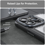 เคสโทรศัพท์โปร่งใสลายคาร์บอนไฟเบอร์ MagSafe สำหรับ iPhone 11 Pro