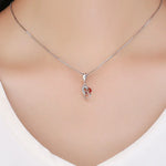 จี้เงินดีไซน์หัวใจถึงหัวใจทำมือ สาย S925 อุปกรณ์