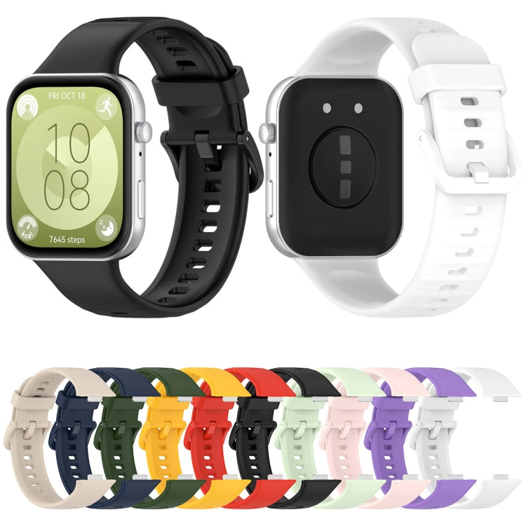Colorful Buckle Silicone Sports Watch Band, For Huawei Watch Fit3