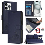 เคสโทรศัพท์หนังปั๊มลายแมวหนูพร้อม RFID และสายคล้อง สำหรับ iPhone 17 Pro Max, สำหรับ iPhone 17 Pro, สำหรับ iPhone 17, สำหรับ iPhone Air, สำหรับ iPhone SE 2024, สำหรับ iPhone 15 Pro Max, สำหรับ iPhone 15 Pro, สำหรับ iPhone 15 Plus