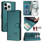 เคสโทรศัพท์หนังปั๊มลายแมวหนูพร้อม RFID และสายคล้อง สำหรับ iPhone 17 Pro Max, สำหรับ iPhone 17 Pro, สำหรับ iPhone 17, สำหรับ iPhone Air, สำหรับ iPhone SE 2024, สำหรับ iPhone 15 Pro Max, สำหรับ iPhone 15 Pro, สำหรับ iPhone 15 Plus