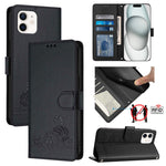 กระเป๋าโทรศัพท์หนังลายปั๊มแมวหนูพร้อม RFID และสายคล้อง สำหรับ iPhone 13 mini, สำหรับ iPhone 12/12 Pro, สำหรับ iPhone 12 Pro Max, สำหรับ iPhone 12 mini, สำหรับ iPhone 11 Pro Max, สำหรับ iPhone 11, สำหรับ iPhone 11 Pro, สำหรับ iPhone XS / X