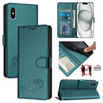 กระเป๋าโทรศัพท์หนังลายปั๊มแมวหนูพร้อม RFID และสายคล้อง สำหรับ iPhone 13 mini, สำหรับ iPhone 12/12 Pro, สำหรับ iPhone 12 Pro Max, สำหรับ iPhone 12 mini, สำหรับ iPhone 11 Pro Max, สำหรับ iPhone 11, สำหรับ iPhone 11 Pro, สำหรับ iPhone XS / X
