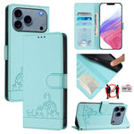 เคสโทรศัพท์หนังปั๊มลายแมวหนูพร้อม RFID และสายคล้อง สำหรับ iPhone 17 Pro Max, สำหรับ iPhone 17 Pro, สำหรับ iPhone 17, สำหรับ iPhone Air, สำหรับ iPhone SE 2024, สำหรับ iPhone 15 Pro Max, สำหรับ iPhone 15 Pro, สำหรับ iPhone 15 Plus