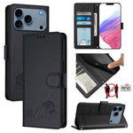 เคสโทรศัพท์หนังปั๊มลายแมวหนูพร้อม RFID และสายคล้อง สำหรับ iPhone 17 Pro Max, สำหรับ iPhone 17 Pro, สำหรับ iPhone 17, สำหรับ iPhone Air, สำหรับ iPhone SE 2024, สำหรับ iPhone 15 Pro Max, สำหรับ iPhone 15 Pro, สำหรับ iPhone 15 Plus