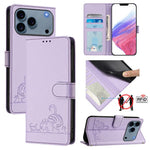 เคสโทรศัพท์หนังปั๊มลายแมวหนูพร้อม RFID และสายคล้อง สำหรับ iPhone 17 Pro Max, สำหรับ iPhone 17 Pro, สำหรับ iPhone 17, สำหรับ iPhone Air, สำหรับ iPhone SE 2024, สำหรับ iPhone 15 Pro Max, สำหรับ iPhone 15 Pro, สำหรับ iPhone 15 Plus