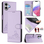 เคสโทรศัพท์หนังปั๊มลายแมวหนูพร้อม RFID และสายคล้อง สำหรับ iPhone 17 Pro Max, สำหรับ iPhone 17 Pro, สำหรับ iPhone 17, สำหรับ iPhone Air, สำหรับ iPhone SE 2024, สำหรับ iPhone 15 Pro Max, สำหรับ iPhone 15 Pro, สำหรับ iPhone 15 Plus