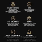 Xiaomi BE6500 Pro WiFi7 สองย่านความถี่ 8 ช่องขยายสัญญาณอิสระ หน่วยความจำ 1GB เราเตอร์, ปลั๊ก US