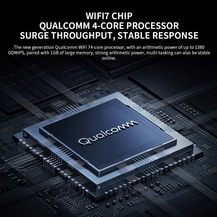 Xiaomi BE6500 Pro WiFi7 สองย่านความถี่ 8 ช่องขยายสัญญาณอิสระ หน่วยความจำ 1GB เราเตอร์, ปลั๊ก US