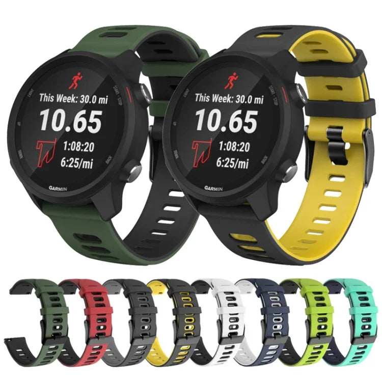 สายรัดข้อมือซิลิโคนสำหรับ Huawei Watch GT2e 42mm / Samsung Galaxy Watch Active 2 ขนาด 20mm, 22mm