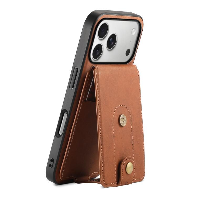 Denior D14 NK Retro Pattern MagSafe Magnetic Card Holder Leather Phone Case, For iPhone 17 Pro Max, For iPhone 17 Pro, For iPhone 17, For iPhone Air, For iPhone 16 Pro Max, For iPhone 16 Pro, For iPhone 16 Plus, For iPhone 16, For iPhone 15 Pro Max    ...