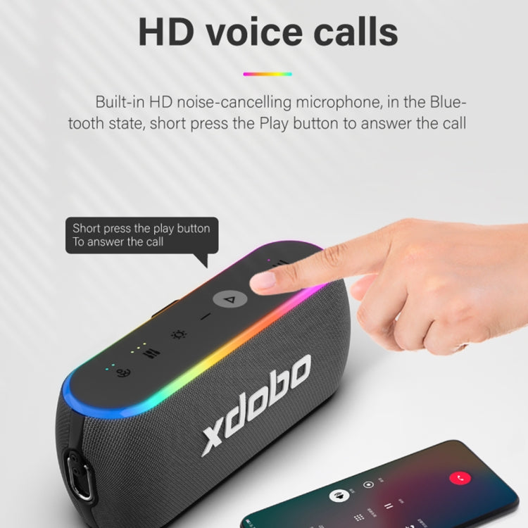 ลำโพงไร้สาย Xdobo X8 III BT5.3 IPX7 พร้อมไฟ RGB รองรับบลูทูธ/การ์ด TF/USB/AUX รุ่น X8 III