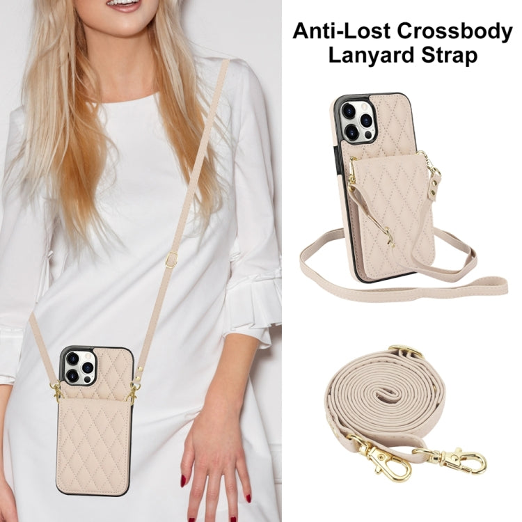 YM015 Crossbody Rhombic Card Bag RFID Phone Case, For iPhone 14 Pro Max, For iPhone 13 Pro Max, For iPhone 13 Pro, For iPhone 13, For iPhone 12 / 12 Pro, For iPhone 12 Pro Max, For iPhone 11 Pro Max, For iPhone 11