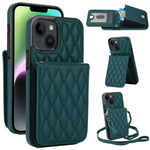 YM015 Crossbody Rhombic Card Bag RFID Phone Case, For iPhone 14 Pro Max, For iPhone 13 Pro Max, For iPhone 13 Pro, For iPhone 13, For iPhone 12 / 12 Pro, For iPhone 12 Pro Max, For iPhone 11 Pro Max, For iPhone 11