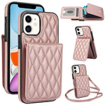 YM015 Crossbody Rhombic Card Bag RFID Phone Case, For iPhone 14 Pro Max, For iPhone 13 Pro Max, For iPhone 13 Pro, For iPhone 13, For iPhone 12 / 12 Pro, For iPhone 12 Pro Max, For iPhone 11 Pro Max, For iPhone 11