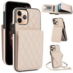 YM015 Crossbody Rhombic Card Bag RFID Phone Case, For iPhone 14 Pro Max, For iPhone 13 Pro Max, For iPhone 13 Pro, For iPhone 13, For iPhone 12 / 12 Pro, For iPhone 12 Pro Max, For iPhone 11 Pro Max, For iPhone 11