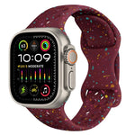 สายรัดนาฬิกาซิลิโคนลายพรางแบบรู พร้อมหัวเข็มขัดผีเสื้อ สำหรับ Apple Watch Ultra 2 ขนาด 49 มม., สำหรับ Apple Watch Series 9 ขนาด 45 มม., สำหรับ Apple Watch Series 9 ขนาด 41 มม., สำหรับ Apple Watch Ultra ขนาด 49 มม.