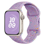 สายรัดนาฬิกาซิลิโคนลายพรางแบบรู พร้อมหัวเข็มขัดผีเสื้อ สำหรับ Apple Watch Series 4 ขนาด 44 มม., สำหรับ Apple Watch Series 4 ขนาด 40 มม., สำหรับ Apple Watch Series 3 ขนาด 38 มม., สำหรับ Apple Watch Series 3 ขนาด 42 มม.