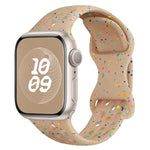 สายรัดนาฬิกาซิลิโคนลายพรางแบบรู พร้อมหัวเข็มขัดผีเสื้อ สำหรับ Apple Watch Series 2 ขนาด 42 มม., สำหรับ Apple Watch Series 2 ขนาด 38 มม., สำหรับ Apple Watch ขนาด 42 มม., สำหรับ Apple Watch ขนาด 38 มม.