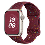 สายรัดนาฬิกาซิลิโคนลายพรางแบบรู พร้อมหัวเข็มขัดผีเสื้อ สำหรับ Apple Watch Series 2 ขนาด 42 มม., สำหรับ Apple Watch Series 2 ขนาด 38 มม., สำหรับ Apple Watch ขนาด 42 มม., สำหรับ Apple Watch ขนาด 38 มม.