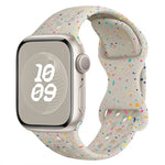 สายรัดนาฬิกาซิลิโคนลายพรางแบบรู พร้อมหัวเข็มขัดผีเสื้อ สำหรับ Apple Watch Series 2 ขนาด 42 มม., สำหรับ Apple Watch Series 2 ขนาด 38 มม., สำหรับ Apple Watch ขนาด 42 มม., สำหรับ Apple Watch ขนาด 38 มม.