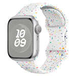 สายรัดนาฬิกาซิลิโคนลายพรางแบบรู พร้อมหัวเข็มขัดผีเสื้อ สำหรับ Apple Watch Series 2 ขนาด 42 มม., สำหรับ Apple Watch Series 2 ขนาด 38 มม., สำหรับ Apple Watch ขนาด 42 มม., สำหรับ Apple Watch ขนาด 38 มม.
