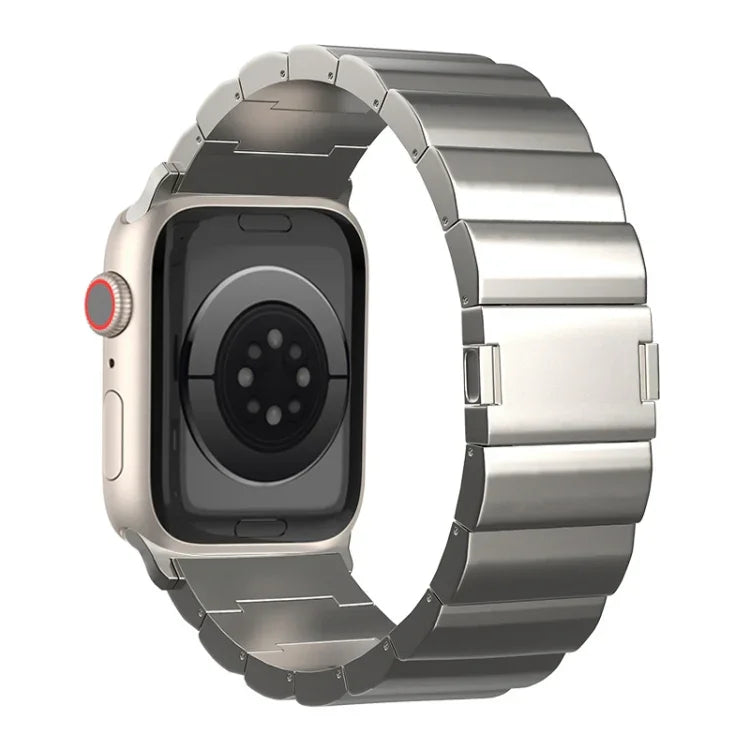 One-Bead Magnetic Buckle Titanium Metal Watch Band, For Apple Watch Series 10 46mm, For Apple Watch Series 10 42mm, For Apple Watch SE 2023 44mm, For Apple Watch SE 2023 40mm, For Apple Watch Ultra 2 49mm, For Apple Watch Series 9 45mm                 ...