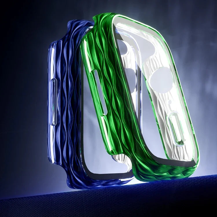 เคสป้องกันกระจกนิรภัยแบบไฮบริด PC 2 in 1 สำหรับ Apple Watch Series 6 / 5 / 4 / SE ขนาด 44 มม., สำหรับ Apple Watch Series 6 / 5 / 4 / SE ขนาด 40 มม., สำหรับ Apple Watch Series 9 / 8 / 7 ขนาด 45 มม., สำหรับ Apple Watch Series 9 / 8 / 7 ขนาด 41 มม.