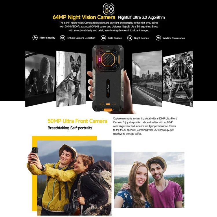 Ulefone Armor 26 Ultra โทรศัพท์กันกระแทก, 6.78 นิ้ว Android 13 MediaTek Dimensity 8020 Octa Core, เครือข่าย: 5G, NFC, 12GB+512GB