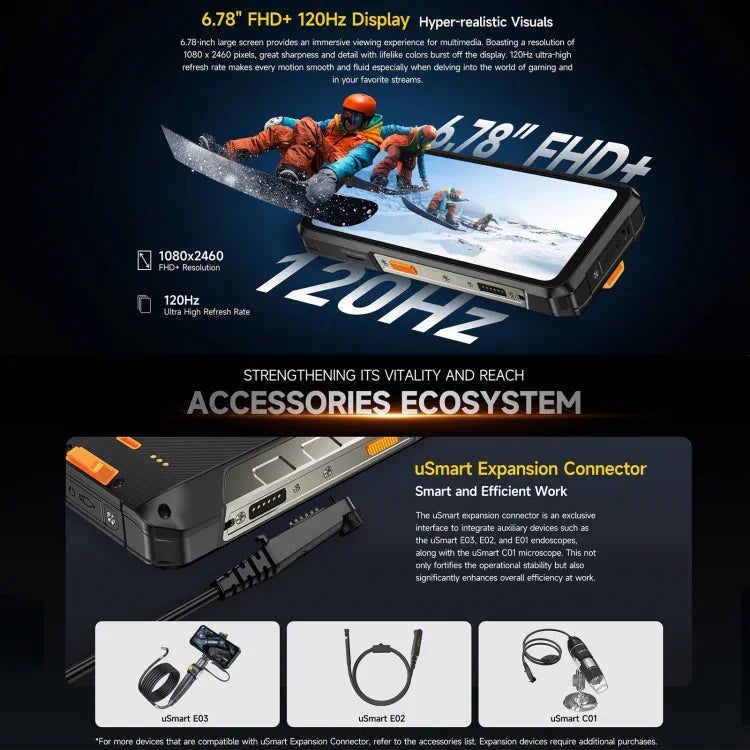 Ulefone Armor 26 Ultra โทรศัพท์กันกระแทก, 6.78 นิ้ว Android 13 MediaTek Dimensity 8020 Octa Core, เครือข่าย: 5G, NFC, 12GB+512GB