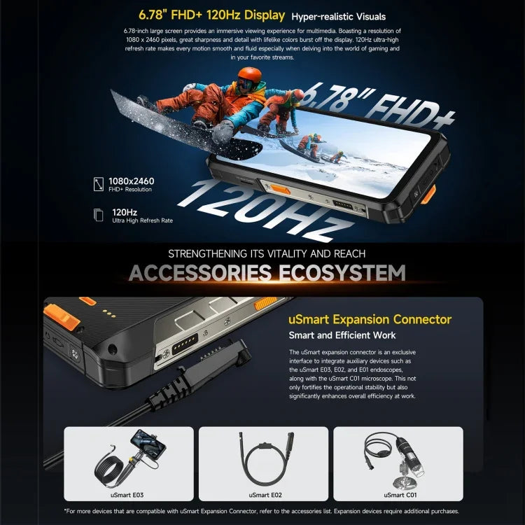 Ulefone Armor 26 Ultra รุ่นวิทยุสื่อสาร Walkie-Talkie โทรศัพท์กันกระแทก, 6.78 นิ้ว Android 13 MediaTek Dimensity 8020 Octa Core, เครือข่าย: 5G, NFC, 12GB+512GB รุ่นวิทยุสื่อสาร Walkie-Talkie