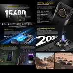 Ulefone Armor 26 Ultra รุ่นวิทยุสื่อสาร Walkie-Talkie โทรศัพท์กันกระแทก, 6.78 นิ้ว Android 13 MediaTek Dimensity 8020 Octa Core, เครือข่าย: 5G, NFC, 12GB+512GB รุ่นวิทยุสื่อสาร Walkie-Talkie