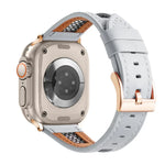 สายรัดนาฬิกาหนังลูกวัวแท้ตาข่าย สำหรับ Apple Watch SE 2023 44 มม., สำหรับ Apple Watch SE 2023 40 มม., สำหรับ Apple Watch Ultra 2 49 มม., สำหรับ Apple Watch Series 9 45 มม., สำหรับ Apple Watch Series 9 41 มม., สำหรับ Apple Watch Ultra 49 มม.