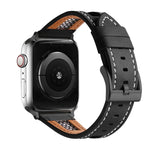 สายรัดนาฬิกาหนังลูกวัวแท้ตาข่าย สำหรับ Apple Watch SE 2023 44 มม., สำหรับ Apple Watch SE 2023 40 มม., สำหรับ Apple Watch Ultra 2 49 มม., สำหรับ Apple Watch Series 9 45 มม., สำหรับ Apple Watch Series 9 41 มม., สำหรับ Apple Watch Ultra 49 มม.