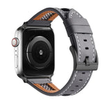 สายรัดนาฬิกาหนังลูกวัวแท้ตาข่าย สำหรับ Apple Watch SE 2023 44 มม., สำหรับ Apple Watch SE 2023 40 มม., สำหรับ Apple Watch Ultra 2 49 มม., สำหรับ Apple Watch Series 9 45 มม., สำหรับ Apple Watch Series 9 41 มม., สำหรับ Apple Watch Ultra 49 มม.