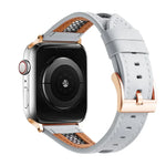 สายรัดนาฬิกาหนังลูกวัวแท้ตาข่าย สำหรับ Apple Watch Series 4 44 มม., สำหรับ Apple Watch Series 4 40 มม., สำหรับ Apple Watch Series 3 38 มม., สำหรับ Apple Watch Series 3 42 มม., สำหรับ Apple Watch Series 2 42 มม., สำหรับ Apple Watch Series 2 38 มม.