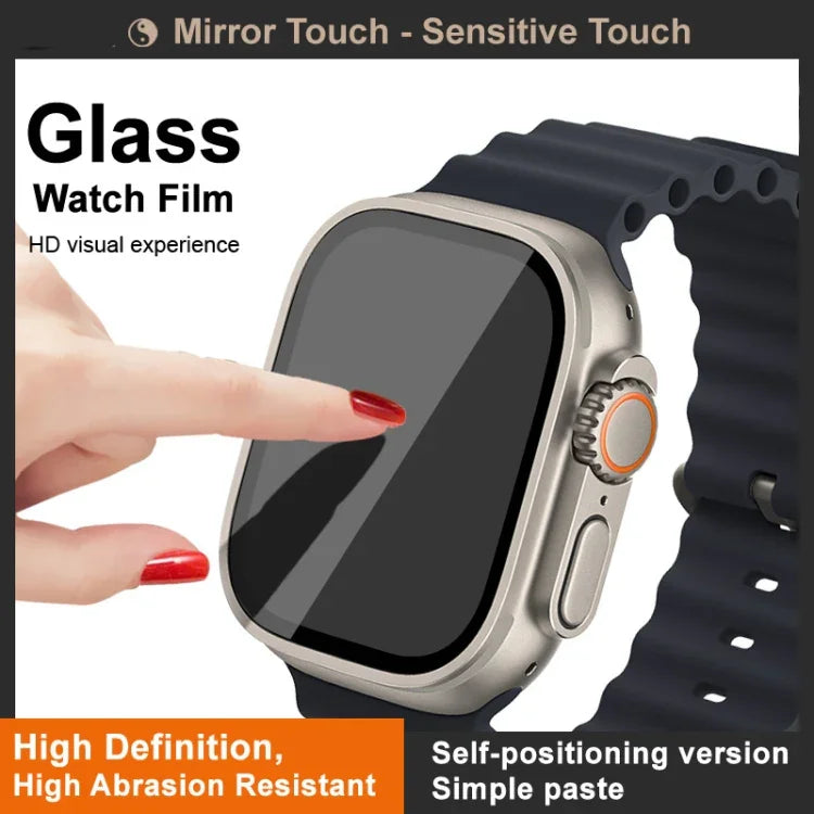 ฟิล์มกันรอยนาฬิกา IMAK กระจกนิรภัย รุ่นติดตั้งในตัว สำหรับ Apple Watch Ultra 1/2/3 49 มม.