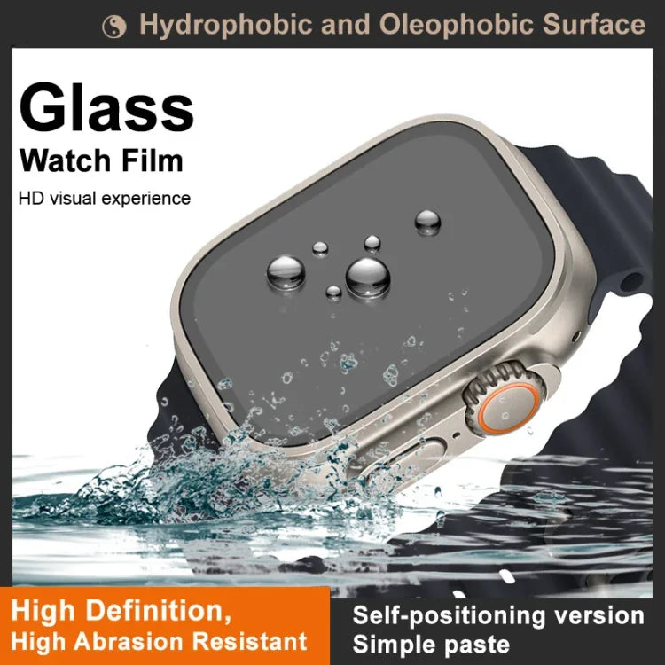 ฟิล์มกันรอยนาฬิกา IMAK กระจกนิรภัย รุ่นติดตั้งในตัว สำหรับ Apple Watch Ultra 1/2/3 49 มม.
